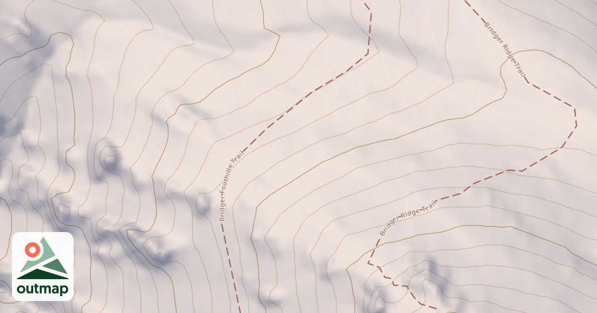 Map of Bridger Foothills
