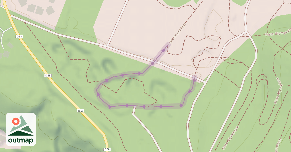 Map of Piste Olympique