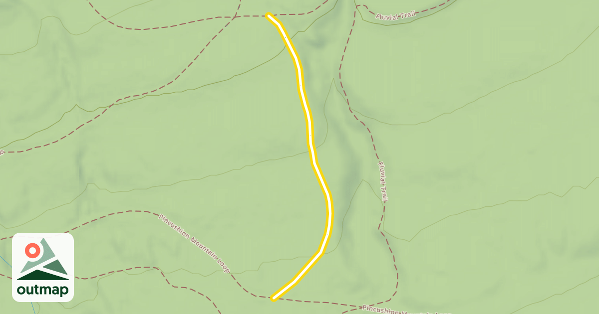 Map of Pincushion Mountain Loop 3K Cut Off