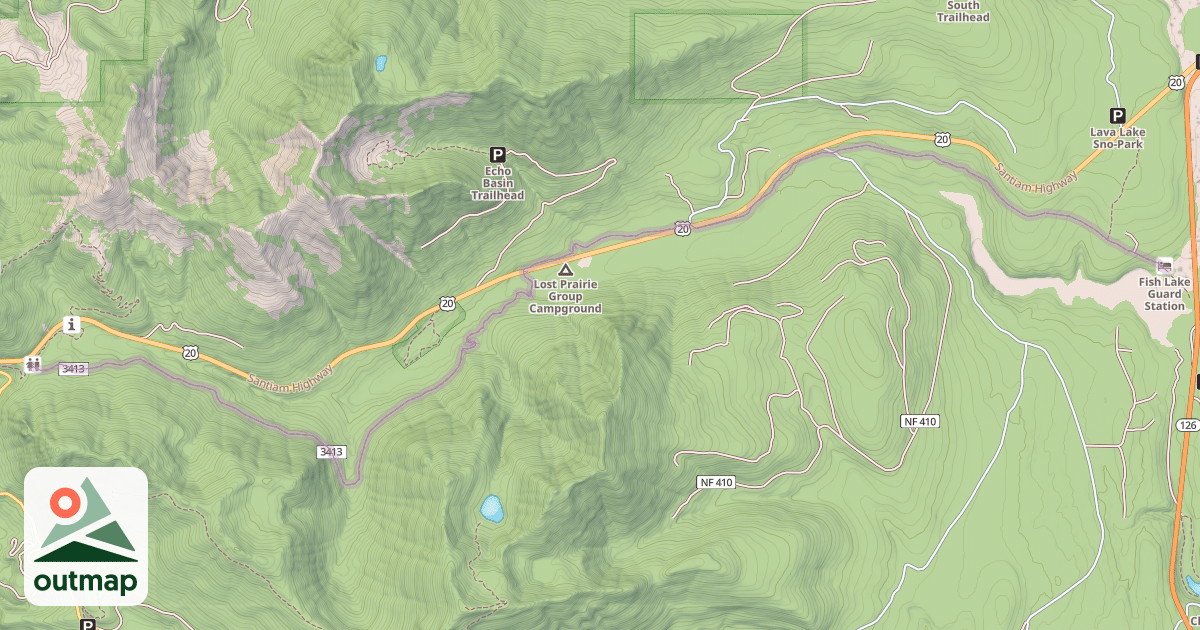 Map of Santiam Wagon Road Trail (#3413)