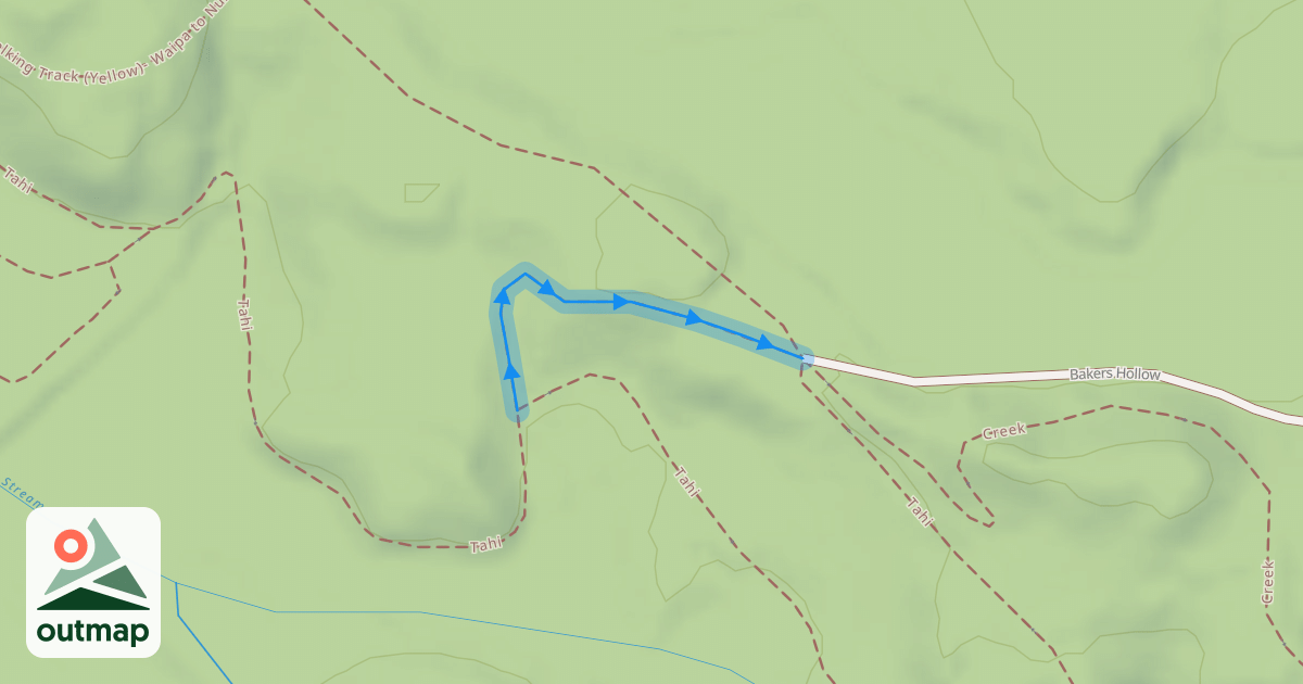 Map of Tahi Shortcut
