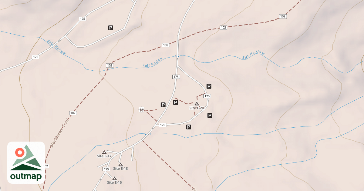 Map of BLACKHAWK CAMPGROUND LOOP E