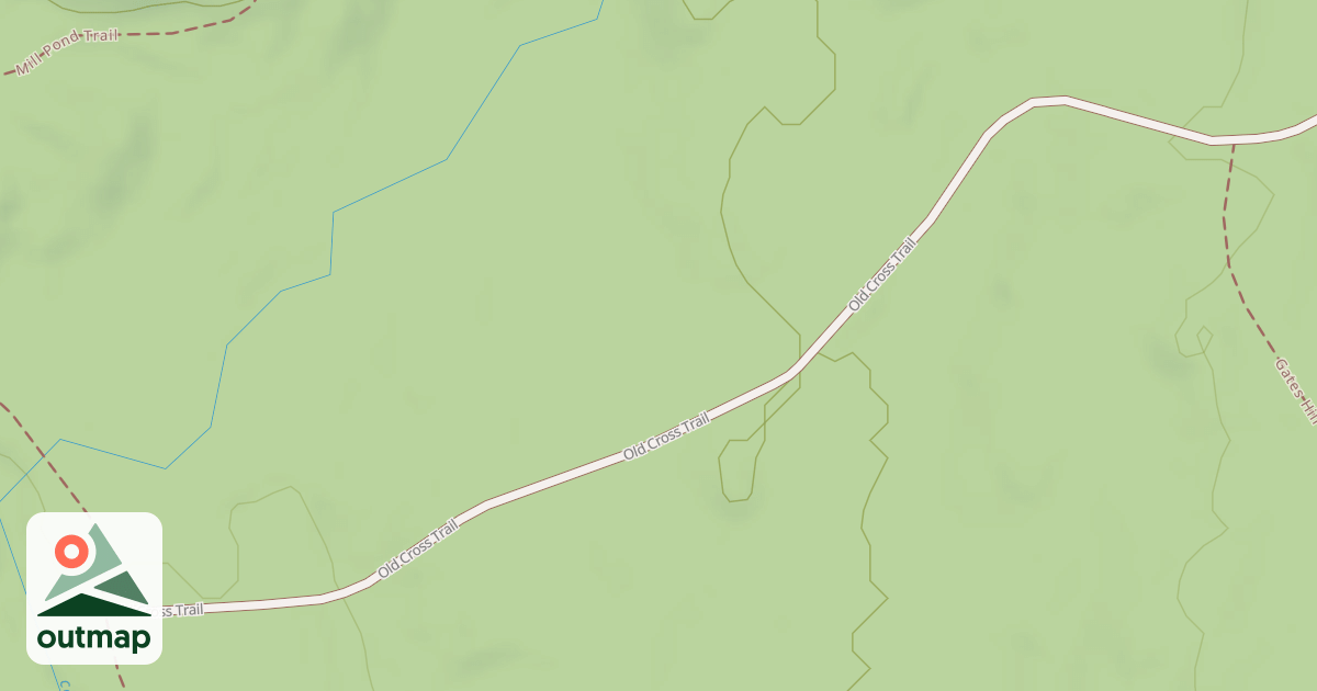 Map of Old Cross Road Trail