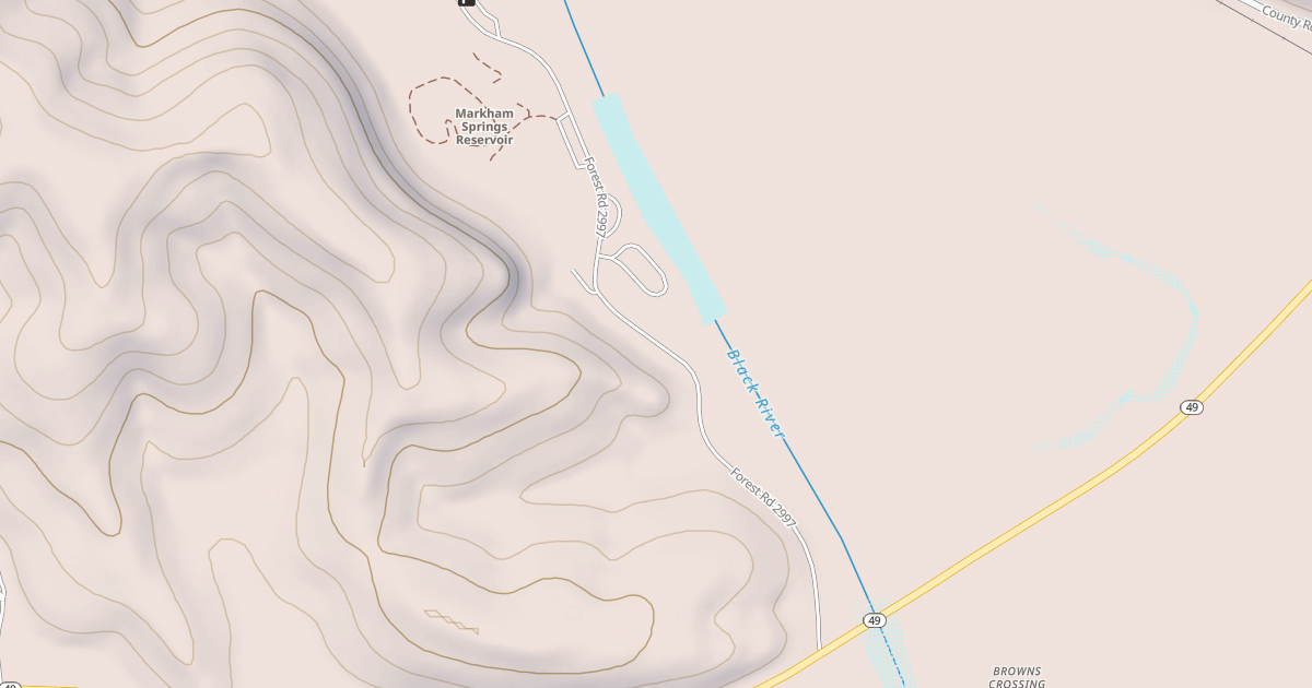 Map preview of MARKHAM SPRING REC AREA