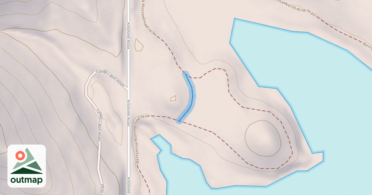Map of Berryessa North End Trail shortcut