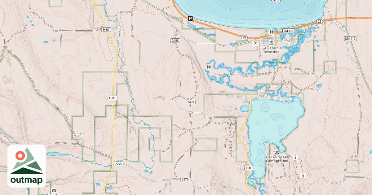 Map of North Hiawatha Snomo