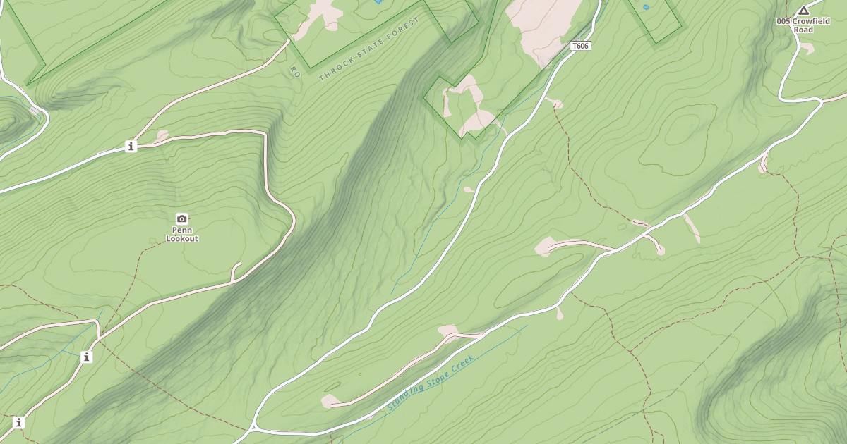 Map preview of Rothrock State Forest Seven Mountains Snowmobile Trails