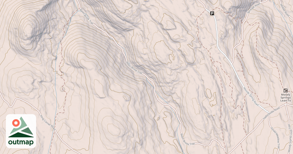 Map of Basin Brook Trail