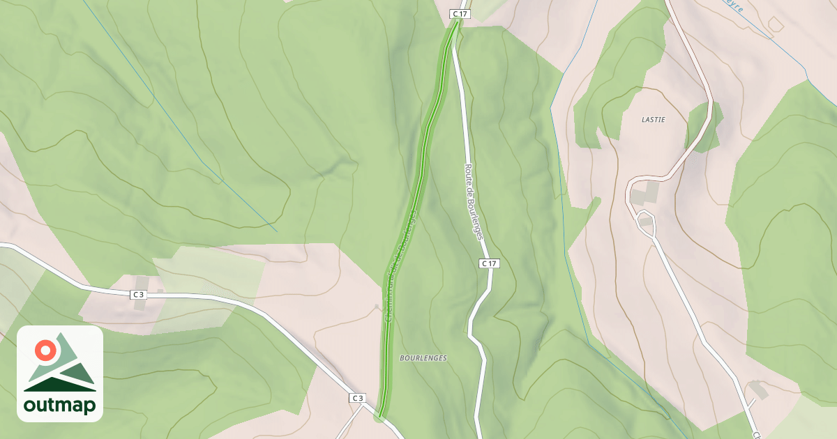 Map of Chemin rural dit de Bourlenges
