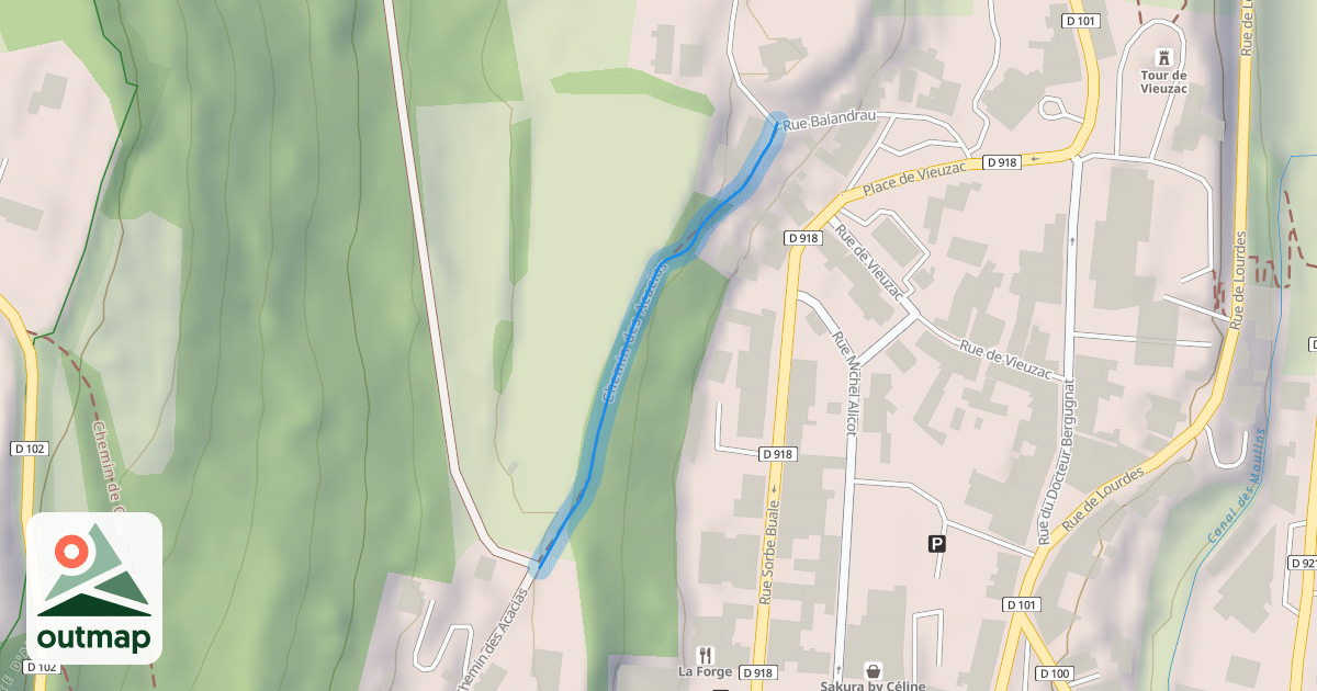 Map of Chemin des Acacias