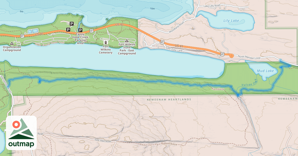 Map of Keweenaw Point Trail