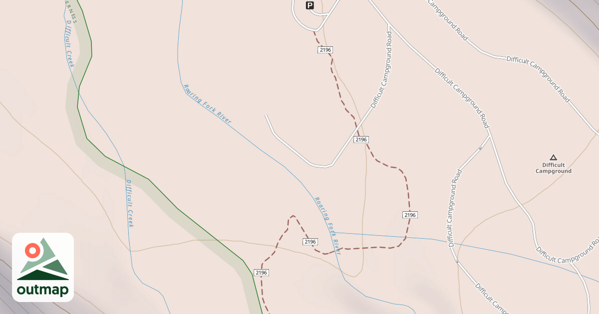 Map of DIFFICULT CAMPGROUND