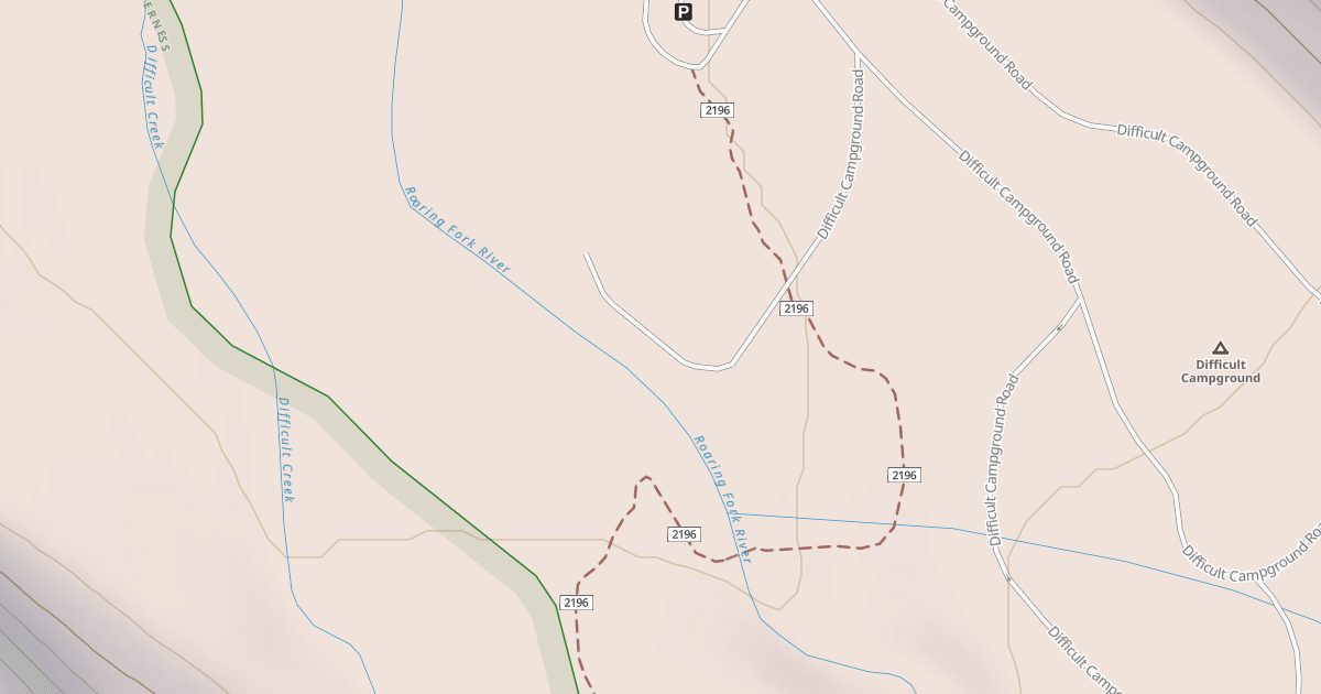 Map preview of DIFFICULT CAMPGROUND