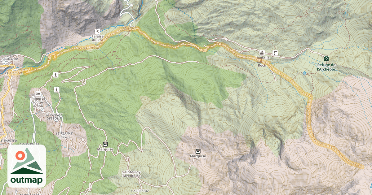 Map of Col de l'Argentière — La Masure
