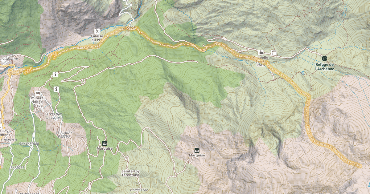 Map preview of Col de l'Argentière — La Masure