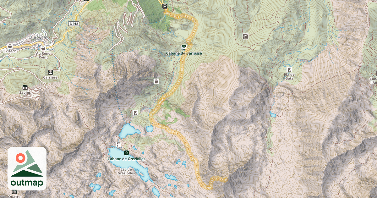 Map of Pic de Moutarrouye — Artigues