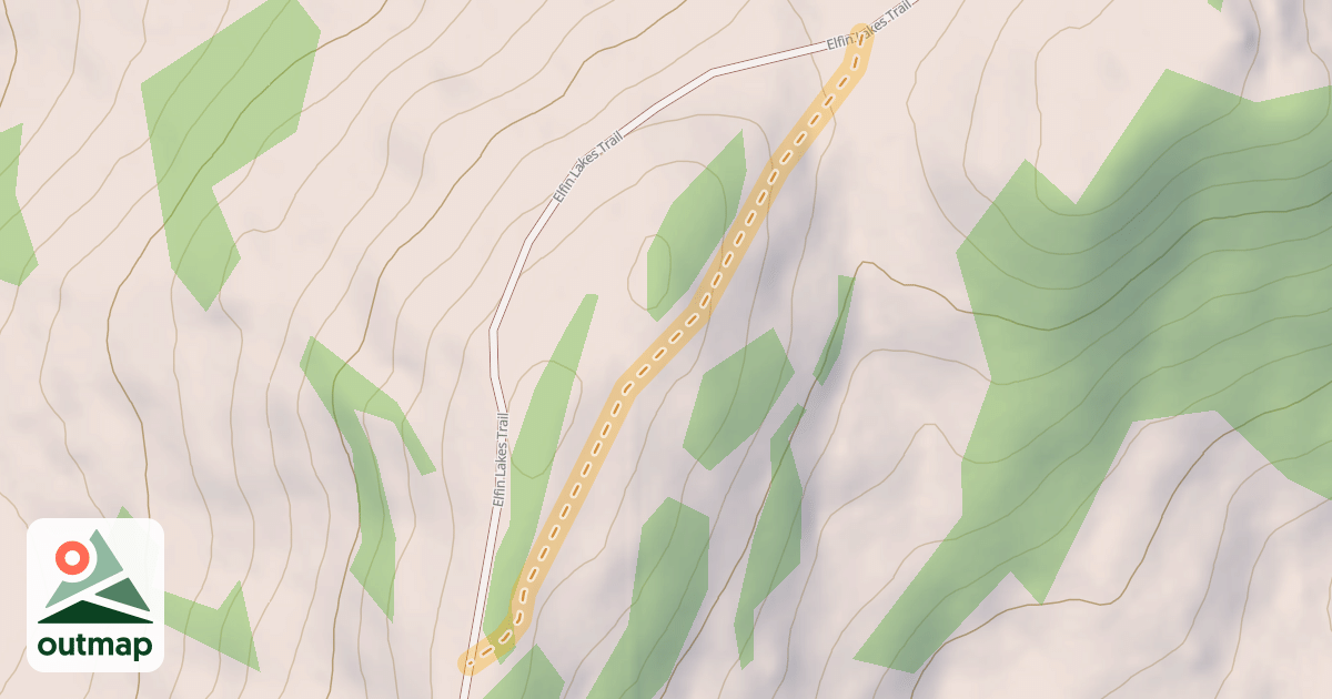 Map of Elfin Lakes Trail - Winter Route