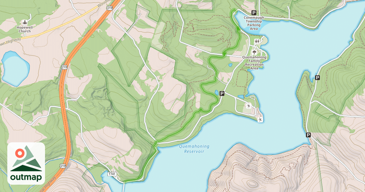 Map of Que Trail - W