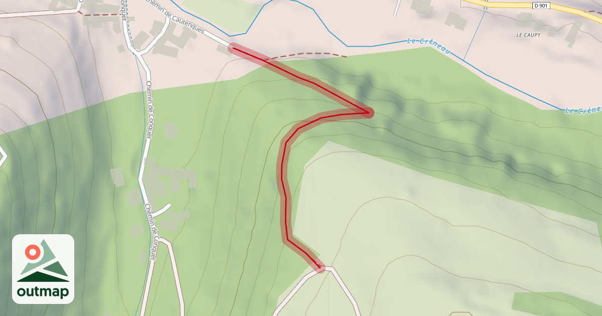 Map of Ancien Chemin Conques - Rodez