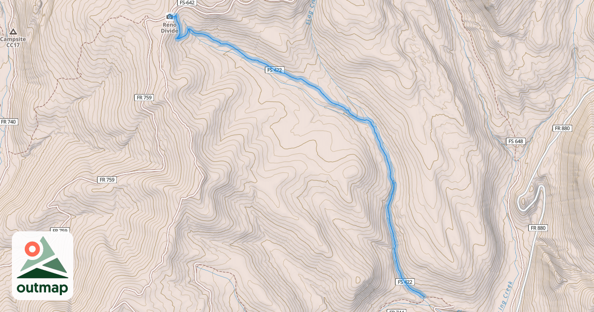 Map of Flag Creek Trail