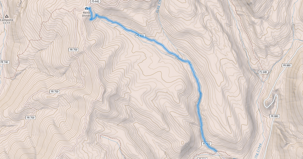 Map preview of Flag Creek Trail