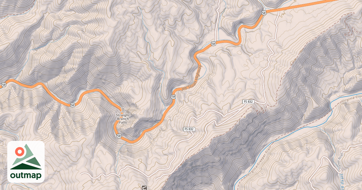 Map of FORK MOUNTAIN