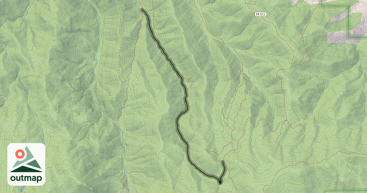 Map of Stevens Gulch Road