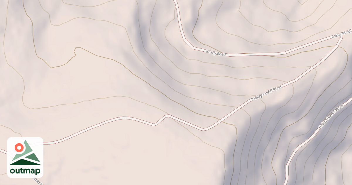 Map of HOKEY CUTOFF