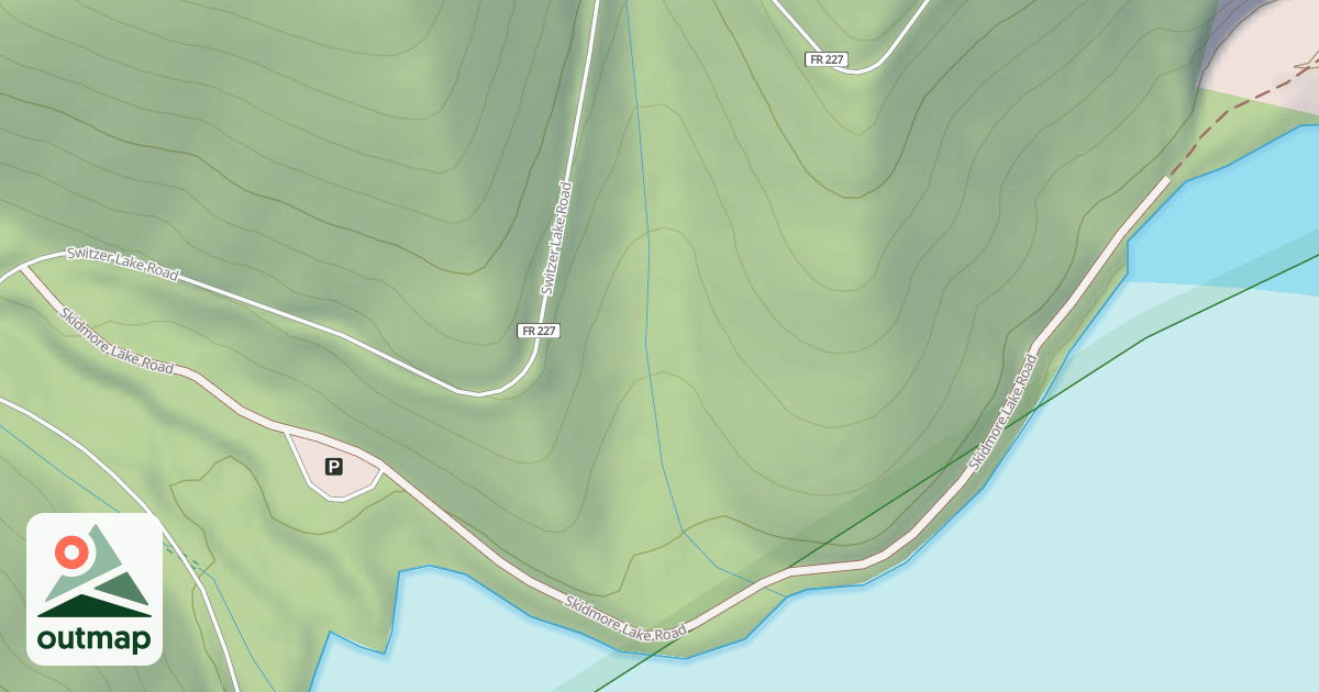 Map of SKIDMORE LAKE