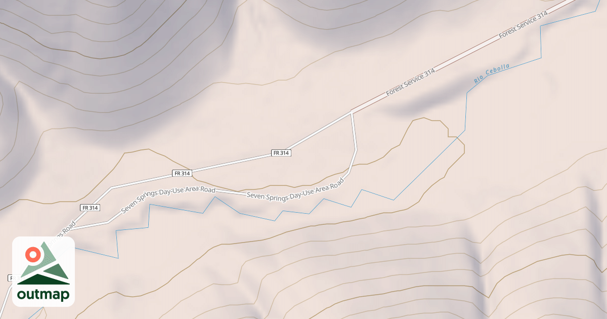 Map of SEVEN SPRINGS DAY-USE AREA
