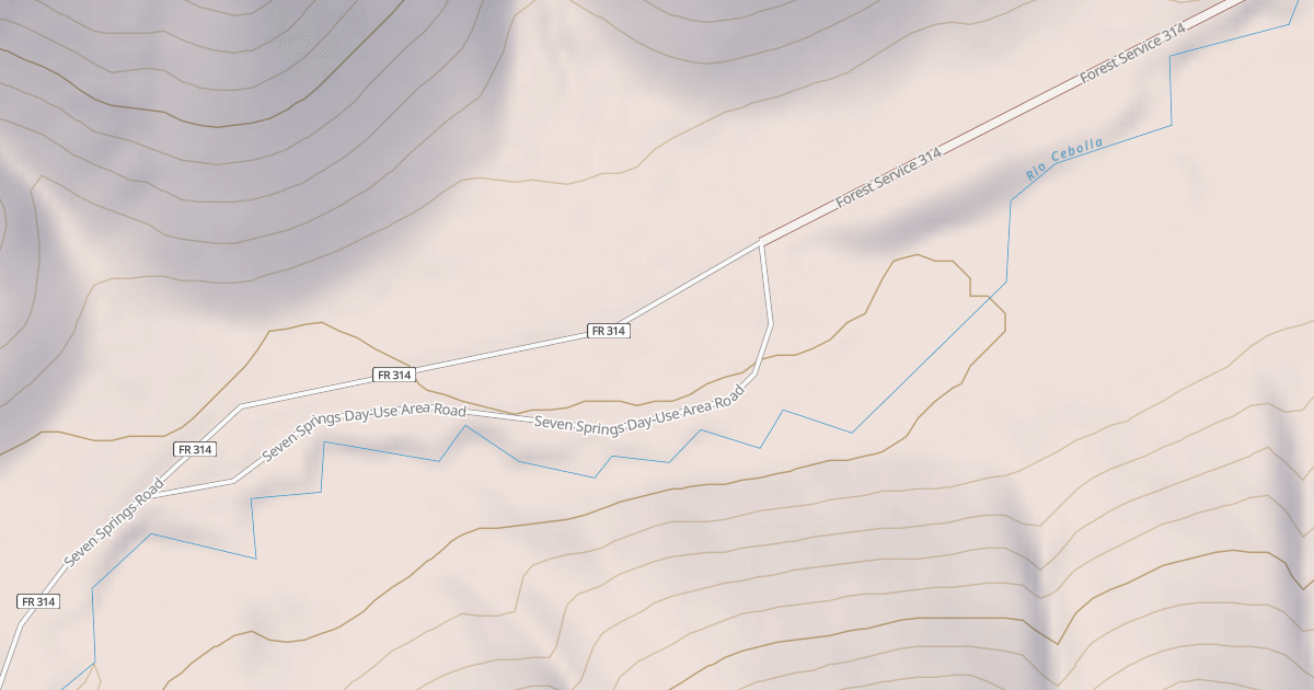 Map preview of SEVEN SPRINGS DAY-USE AREA