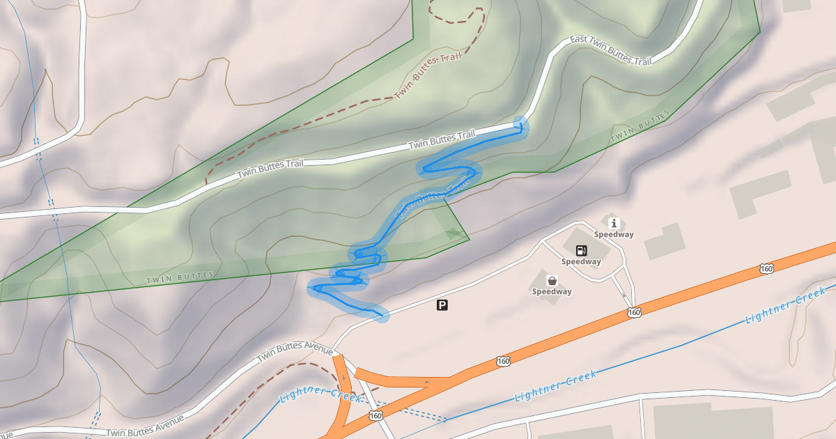 Map preview of Twin Buttes Trail
