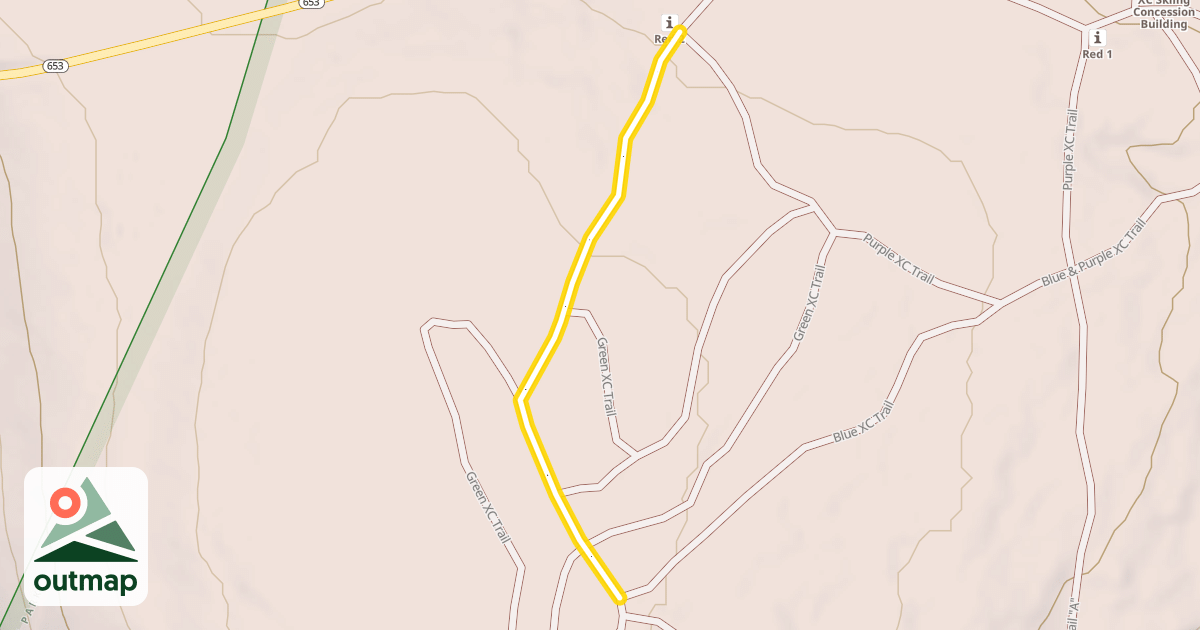 Map of Red & Blue XC Trail