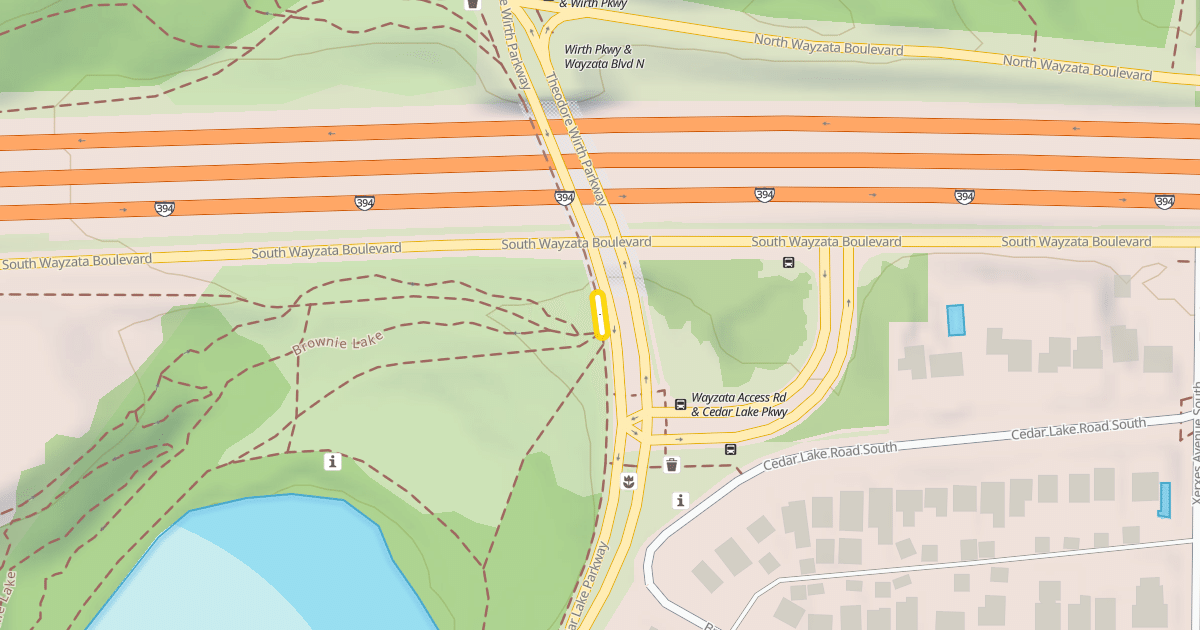 Map preview of Wirth Parkway Bike Path