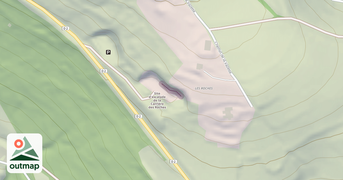 Map of Site d'escalade de la Carrière des Roches - Allanqués