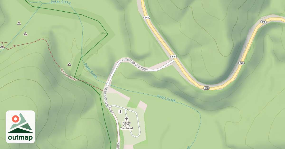 Map of WHITE OAK GAP