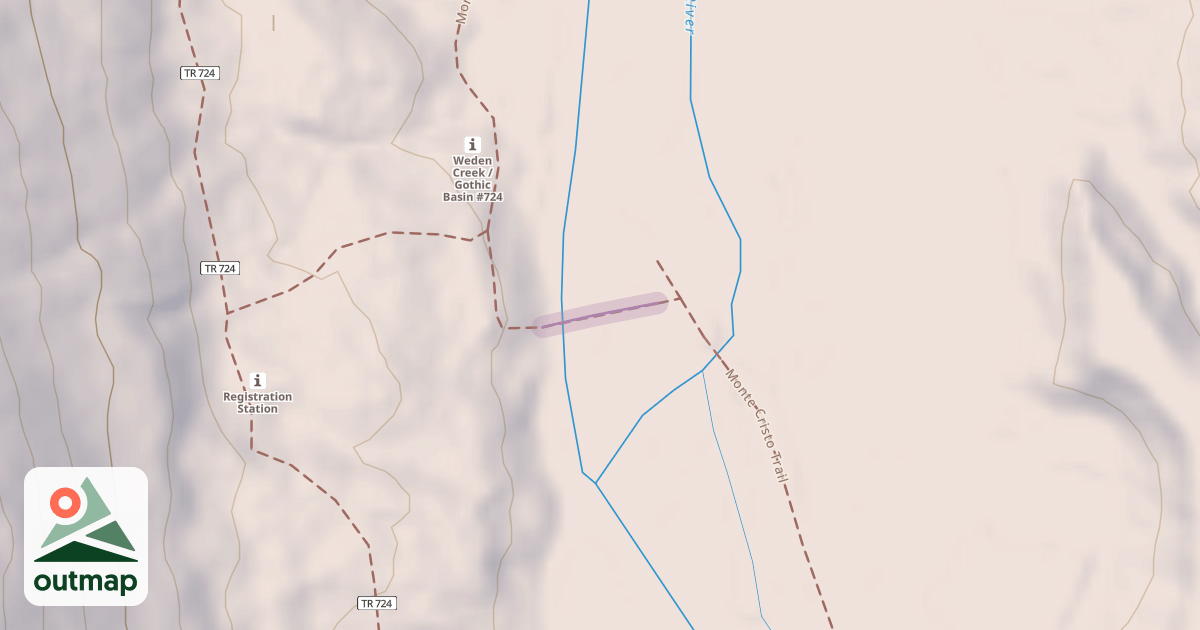 Map of Monte Cristo Trail