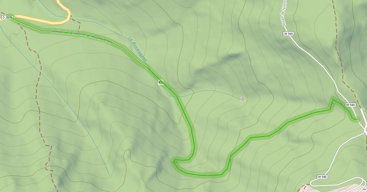 Map preview of Sentier de la Source de Roumagnan