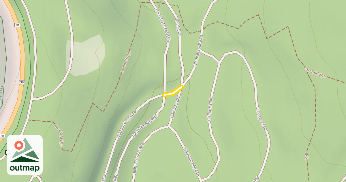 Map of Biathlon Loop West
