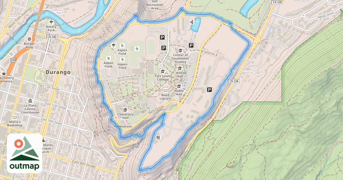 Map of Rim Trail