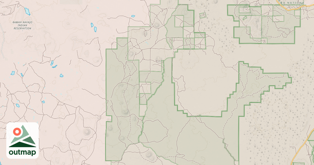 Map of Chain Of Craters Backcountry Byway