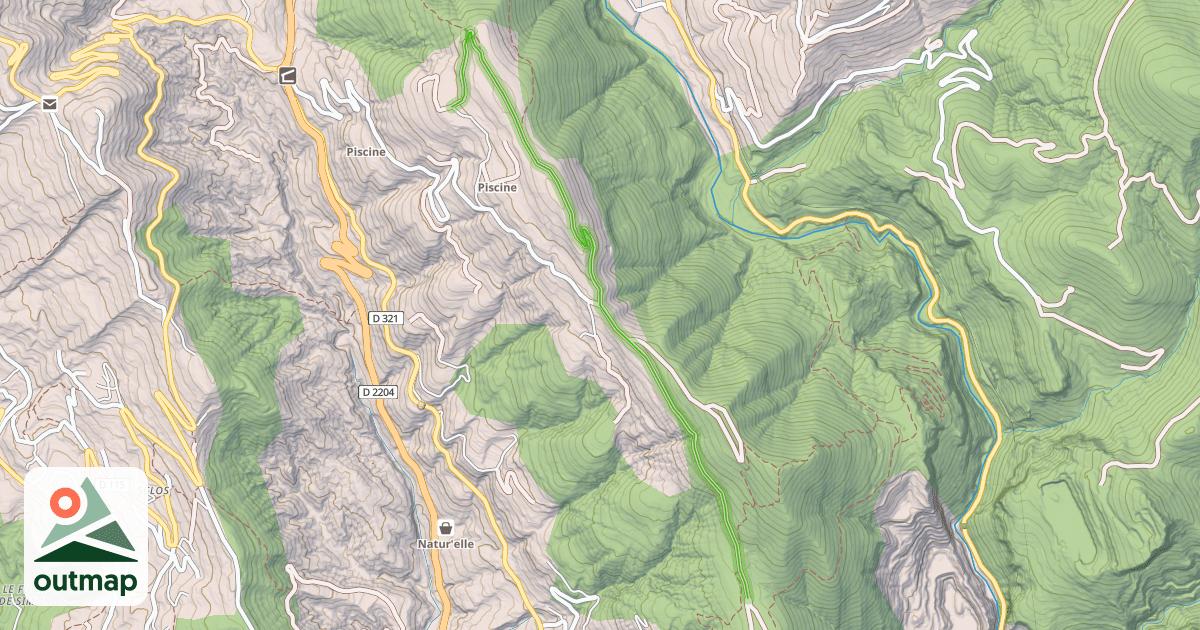 Map of Route des Hauts de Montagnac