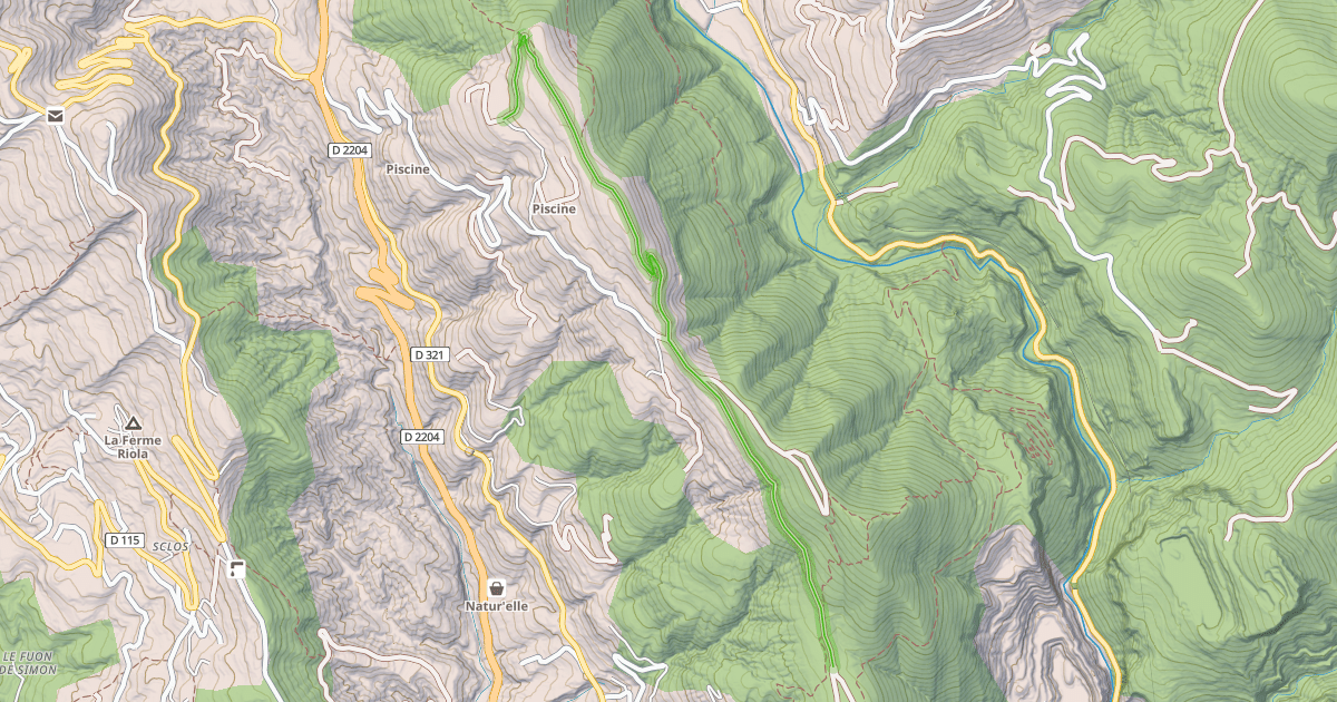 Map preview of Route des Hauts de Montagnac