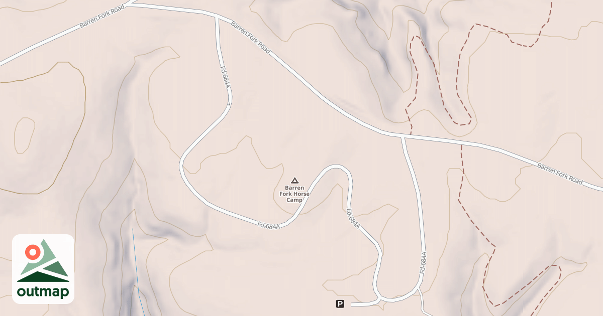 Map of BARREN HORSE CAMP
