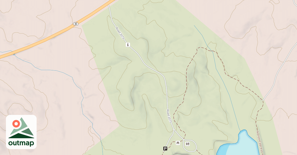 Map of NORTH CYPRESS LAKE ACCESS ROAD