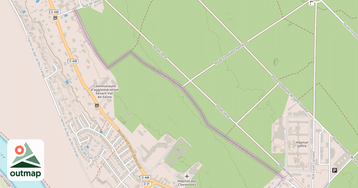 Map of Chemin de Ronde