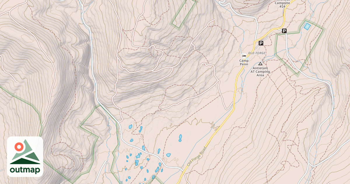 Map of Michaux State Forest – Snowmobile Trail System (Southern)
