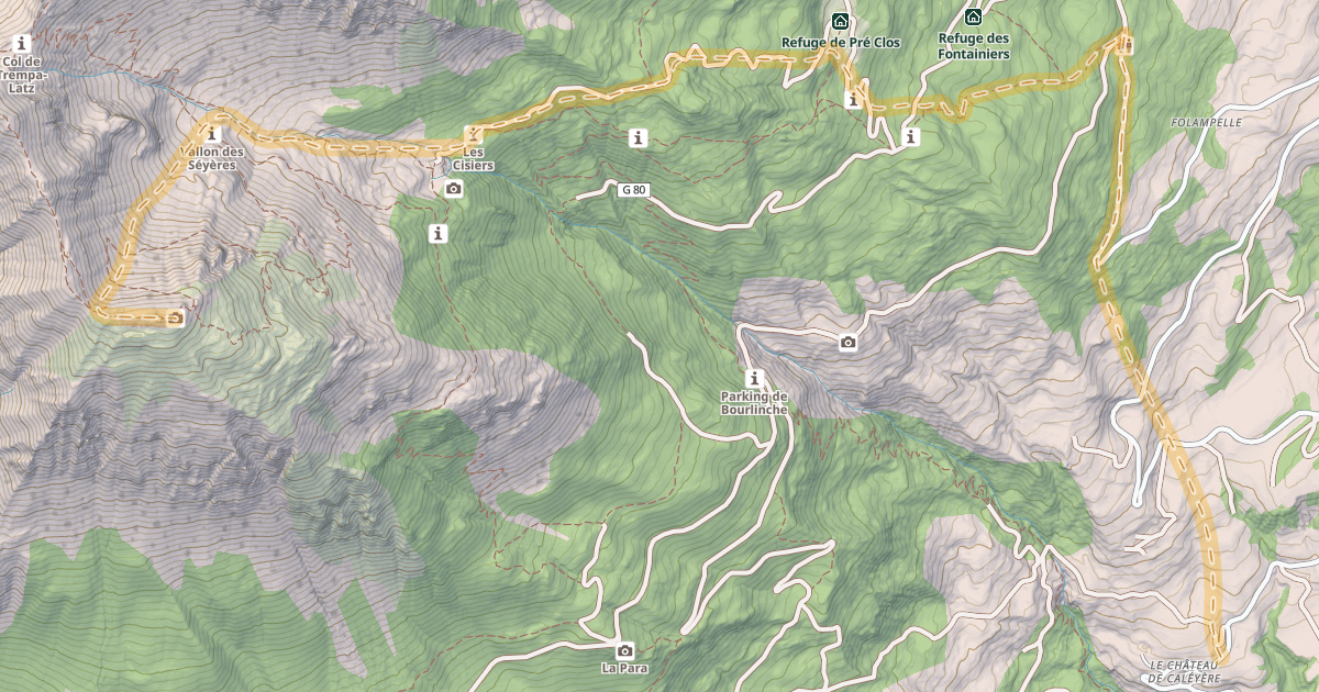 Map preview of Mont Guillaume — Château-de-Caléyère