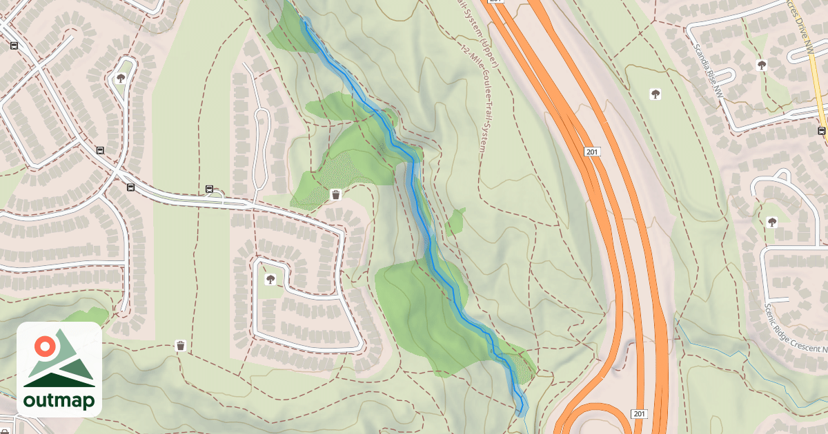 Map of 12-Mile Coulee Trail System (West)