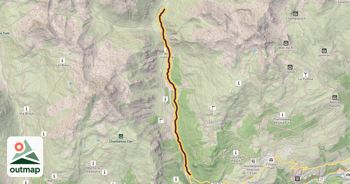 Map of Via da Tasna